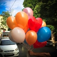 Готовый воздушный надутый букет шаров нежная любовь