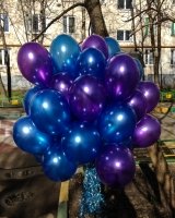 Букет двух цветов металлик фиолетовый и синий