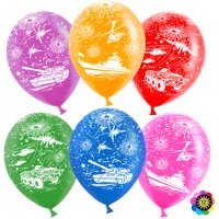 Воздушный шар (12''/30 см) Военная техника, Ассорти