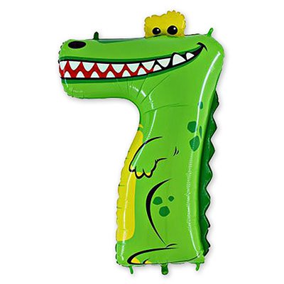 1207-1689 Шар цифра 7 36" Крокодил